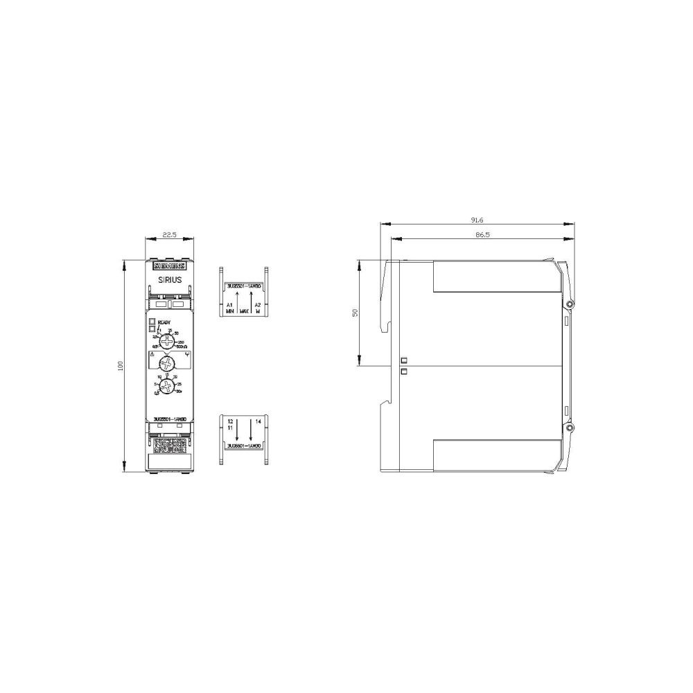 Siemens Füllstandsüberwachungsrelais 3UG5501-1AW30 1 Wechsler 24-240V AC/DC Schra... SIEMENS-3UG55011AW30 4047621114064 (Abb. 4)
