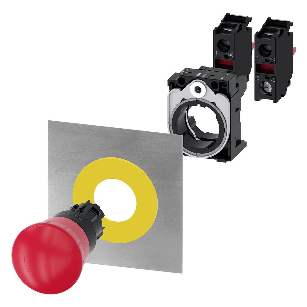 Siemens SIRIUS ACT Not-Halt-Pilzdrucktaster 22,3mm rund rot 40mm Zug-Entriege... SIEMENS-3SU10001HA200AA0 4011209937185 (Abb. 7)