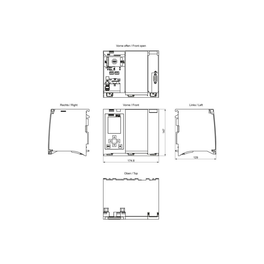 Siemens SIMATIC S7-1500TF CPU 1516TF-3 PN/DP 175x147x129mm 6ES7516-3UN00-0AB0... SIEMENS-6ES75163UN000AB0 4047623408239 (Abb. 2)