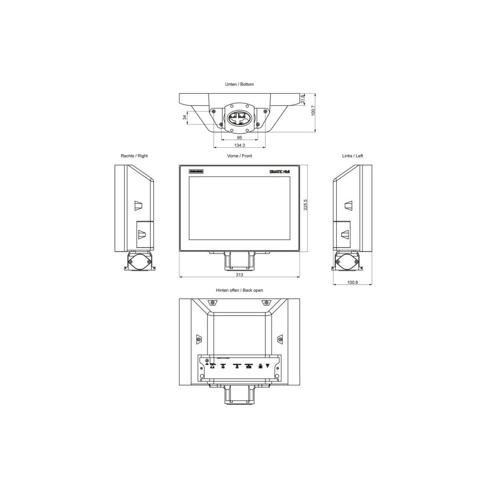 Siemens SIMATIC HMI TP1200 Comfort Pro 12,1 Zoll TFT-Display 1280x800px IP65 ... SIEMENS-6AV21240MC241AX0 4047623408536 (Abb. 2)