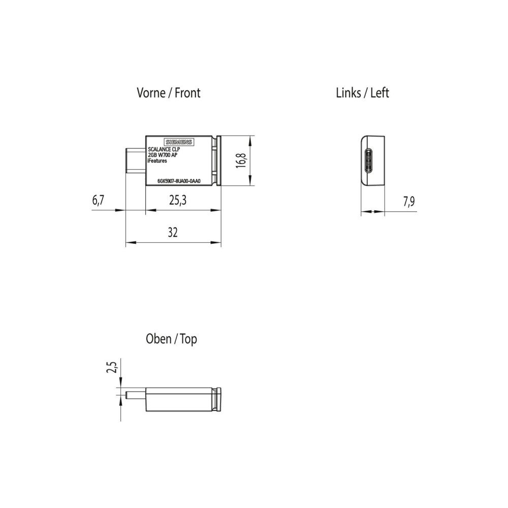 Siemens SCALANCE CLP Wechselmedium 2GB für W700 AP iFeatures 6GK5907-8UA00-0A... SIEMENS-6GK59078UA000AA0 4047622741320 (Abb. 2)