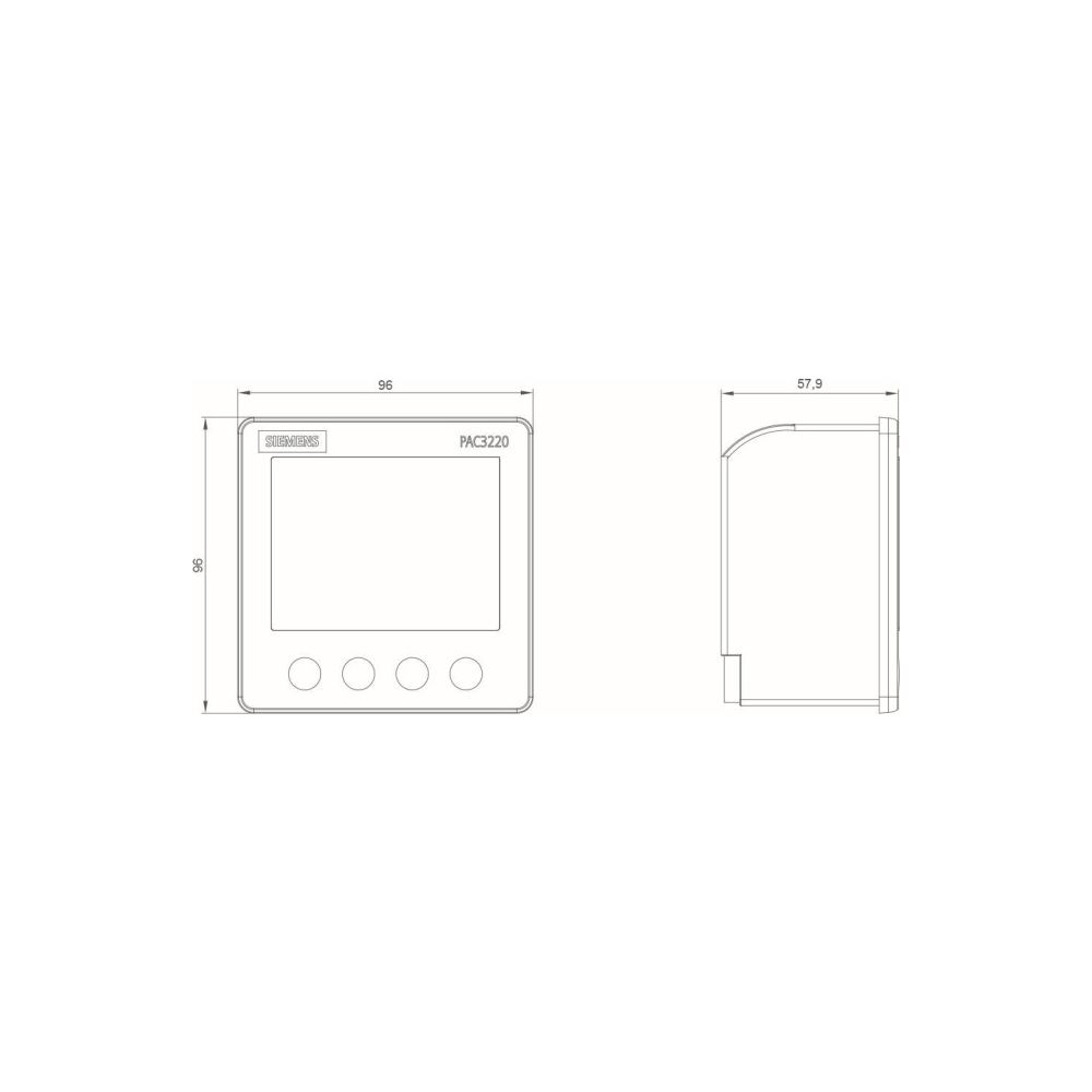 Siemens SENTRON 7KM PAC3220 Messgerät 96x96x56mm 7KM3220-0BA01-1DA0... SIEMENS-7KM32200BA011DA0 4001869570013 (Abb. 4)
