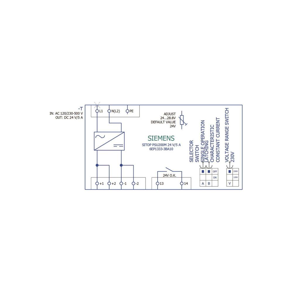 Siemens 6EP13333BA10 SITOP PSU200M 5A geregelte Stromversorgung... SIEMENS-6EP13333BA10 4025515152873 (Abb. 4)