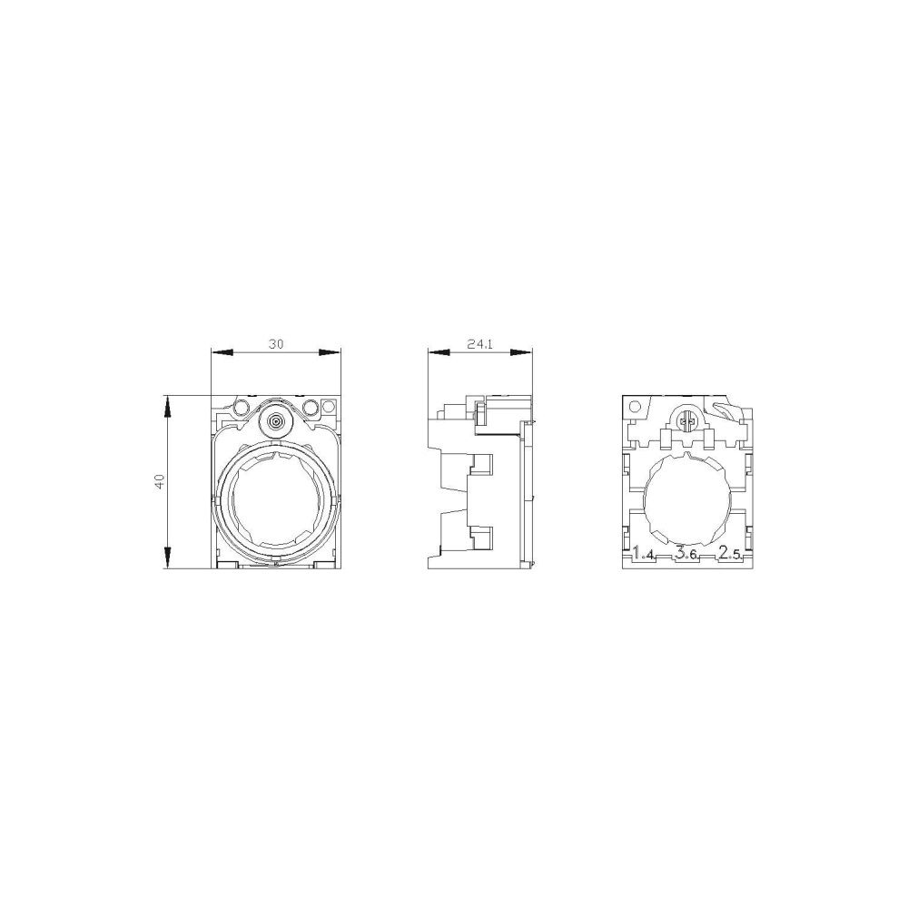 Siemens Halter für 3 Module Metall 3SU15500AA100AA0... SIEMENS-3SU15500AA100AA0 4011209947733 (Abb. 2)