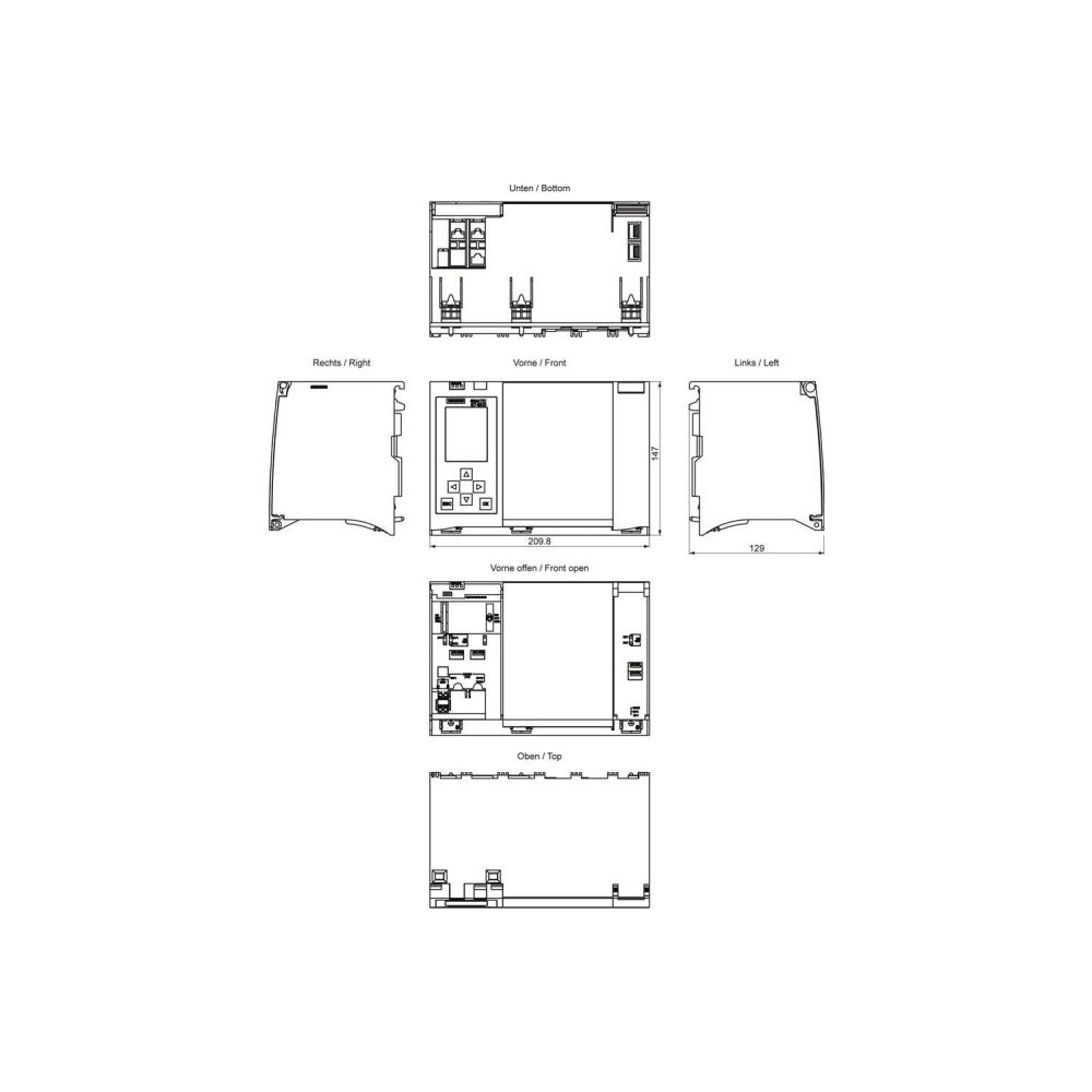 Siemens SIMATIC S7-1500H CPU 1517H-3 PN modular 19,2-28,8V DC 10.000kB 210x14... SIEMENS-6ES75173HP000AB0 4047623408024 (Abb. 2)
