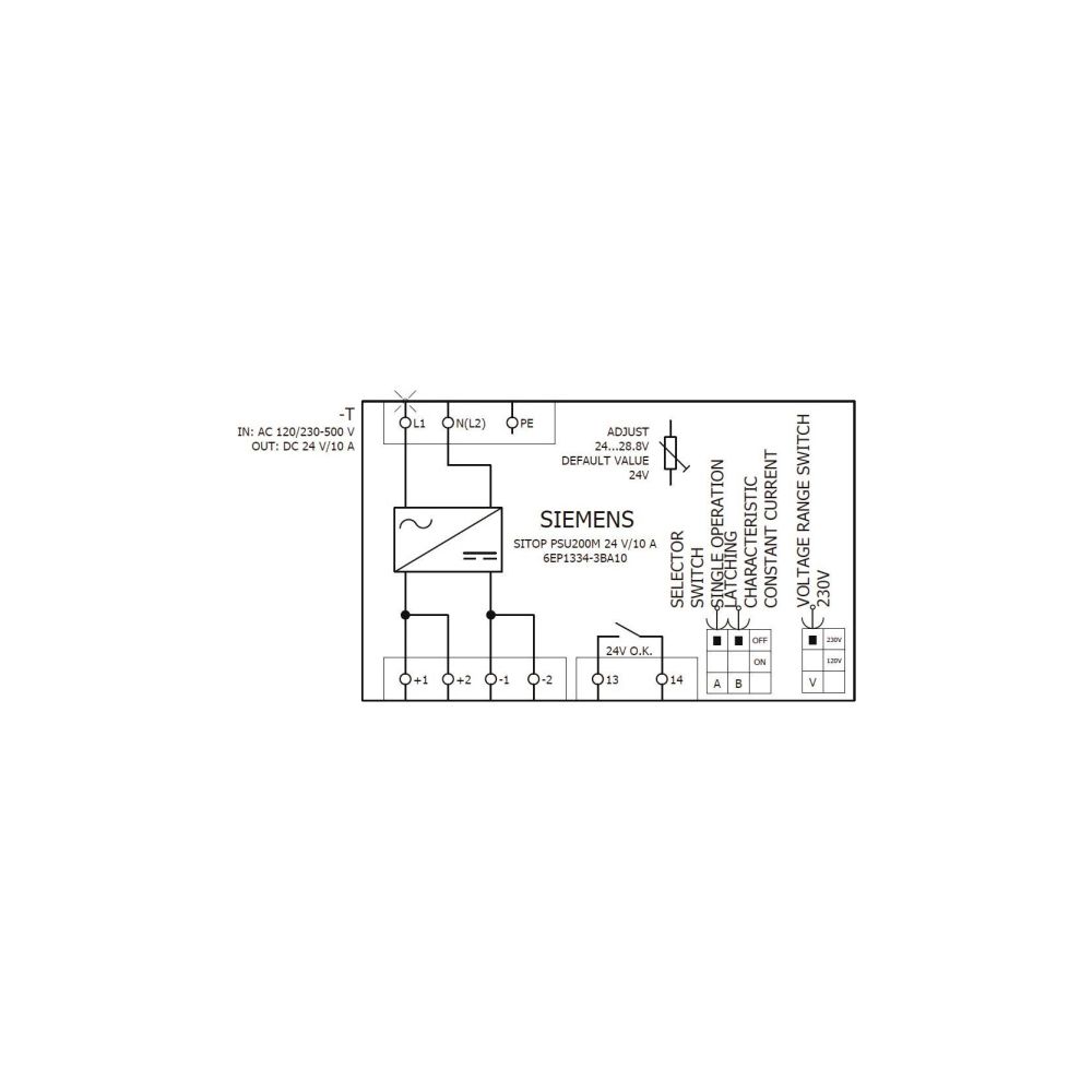 Siemens Stromversorgung SITOP PSU200M 6EP13343BA10, 240W, 24V, 10A, IP20, 125x70x... SIEMENS-6EP13343BA10 4025515152880 (Abb. 4)