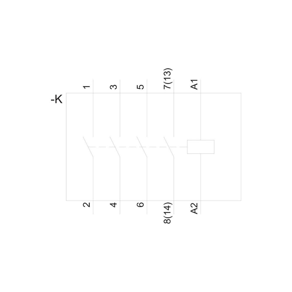 Siemens INSTA Schütz 5TT50500 4 Schließer 63A 400V Steuerspannung 230V AC/DC 3 TE... SIEMENS-5TT50500 4001869435268 (Abb. 5)