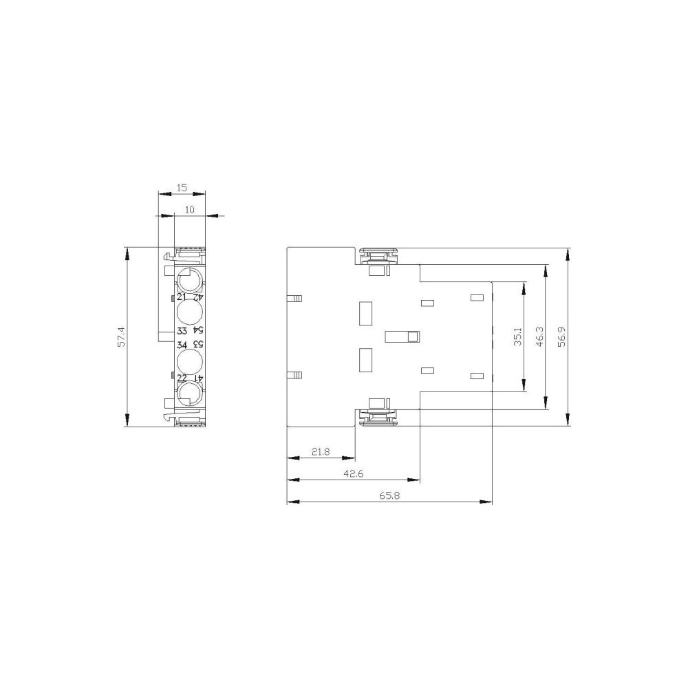 Siemens Hilfsschalterblock 3RH2911-1DA11 1S+1Ö Baugröße S00 seitlich Schraubansch... SIEMENS-3RH29111DA11 4011209787094 (Abb. 2)