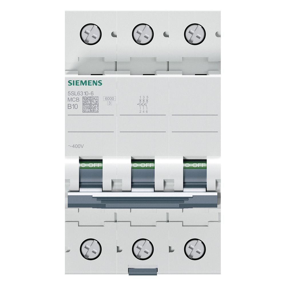 Siemens Leitungsschutzschalter 5SL6310-6 3-polig B 10A 6kA 5SL6310-6... SIEMENS-5SL63106 4001869388847 (Abb. 10)