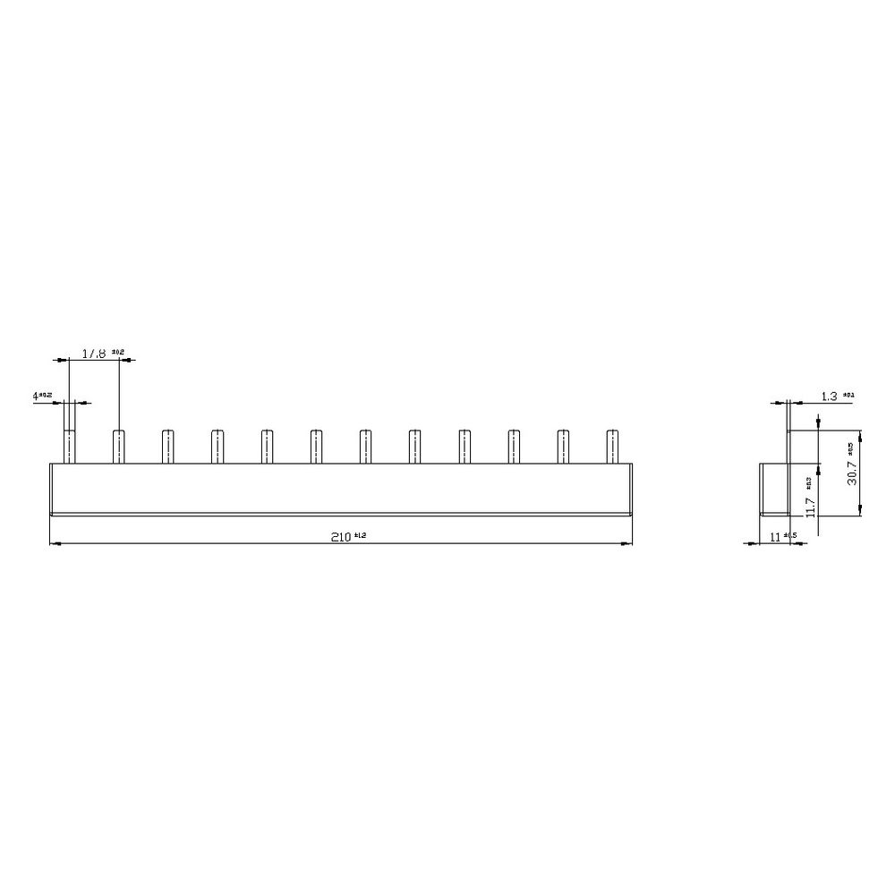Siemens 5ST3645 StiftSammelschiene 16QMM 4X3PH... SIEMENS-5ST3645 4001869318554 (Abb. 2)