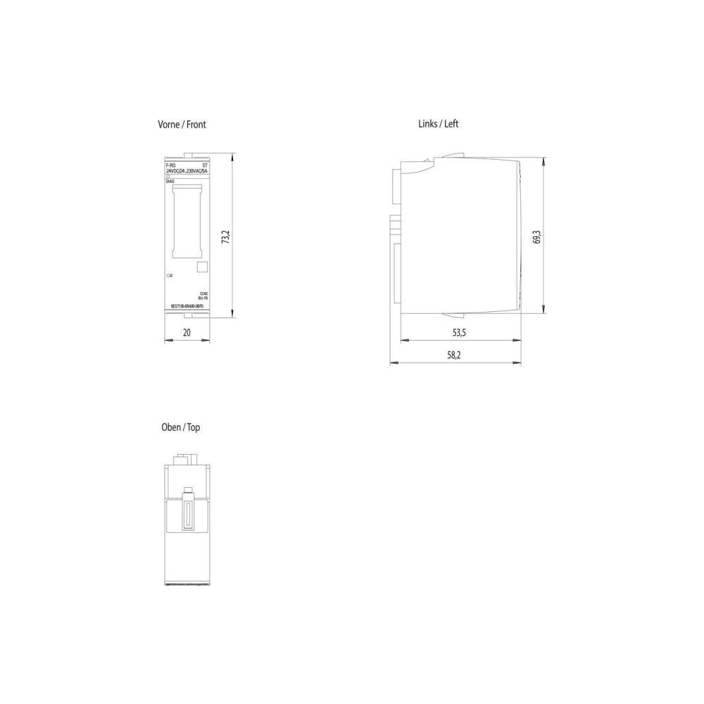 Siemens SIMATIC DP Relaisausgabemodul 1 Ausgang 20x73x58mm IP20 6ES7136-6RA00... SIEMENS-6ES71366RA000BF0 4047623402596 (Abb. 3)