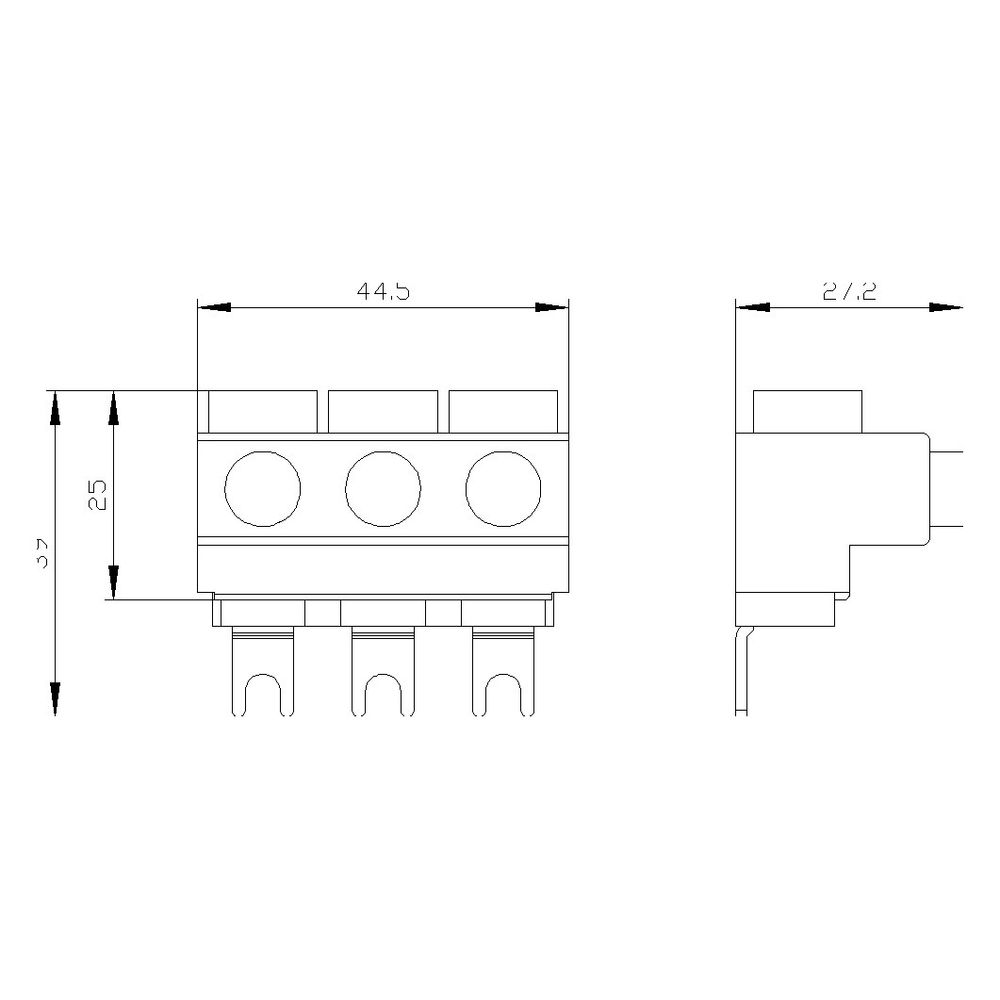 Siemens 3-Phasen-Einspeiseklemme für 3-Phasen-Sammelschienen Anschluss von oben Bau... SIEMENS-3RV29255AB 4011209718890 (Abb. 5)
