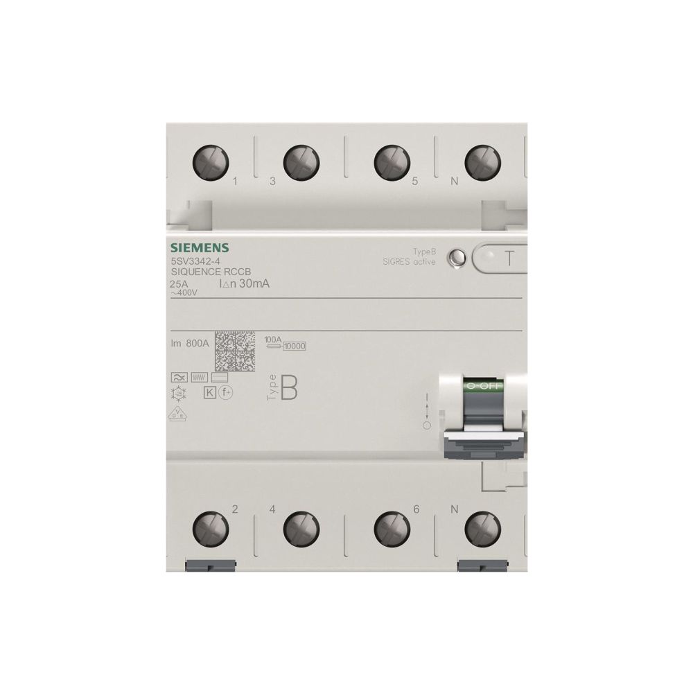Siemens FI-Schalter Typ B 25A 4-polig 30mA 400V 4TE 5SV3342-4... SIEMENS-5SV33424 4001869549026 (Abb. 3)