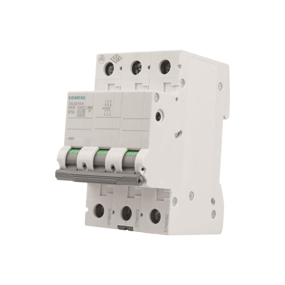 Siemens Leitungsschutzschalter 5SL6316-6 3-polig B 16A 6kA 400V... SIEMENS-5SL63166 4001869388861 (Abb. 6)