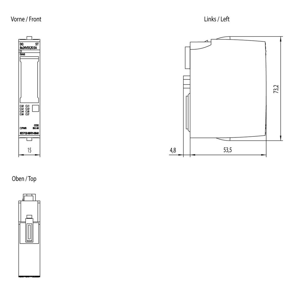 Siemens Siemens 6ES7132- 6ES7132-6BF01-0BA0 6BF01-0BA0 ET 200SP Simatic Digit... SIEMENS-6ES71326BF010BA0 4047623408703 (Abb. 8)