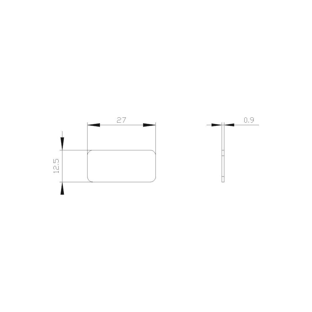 Siemens Bezeichnungsschild rechteckig 27x12,5mm Silber ohne Aufdruck 3SU1900-... SIEMENS-3SU19000AC810AA0 4011209973213 (Abb. 2)