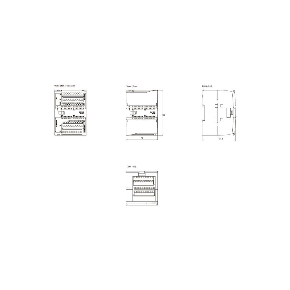Siemens SIMATIC S7-1200 Digitale E/A SM1223 16DI/16DO 24VDC 16 Eingänge 16 Tr... SIEMENS-6ES72231BL320XB0 6940408102002 (Abb. 2)