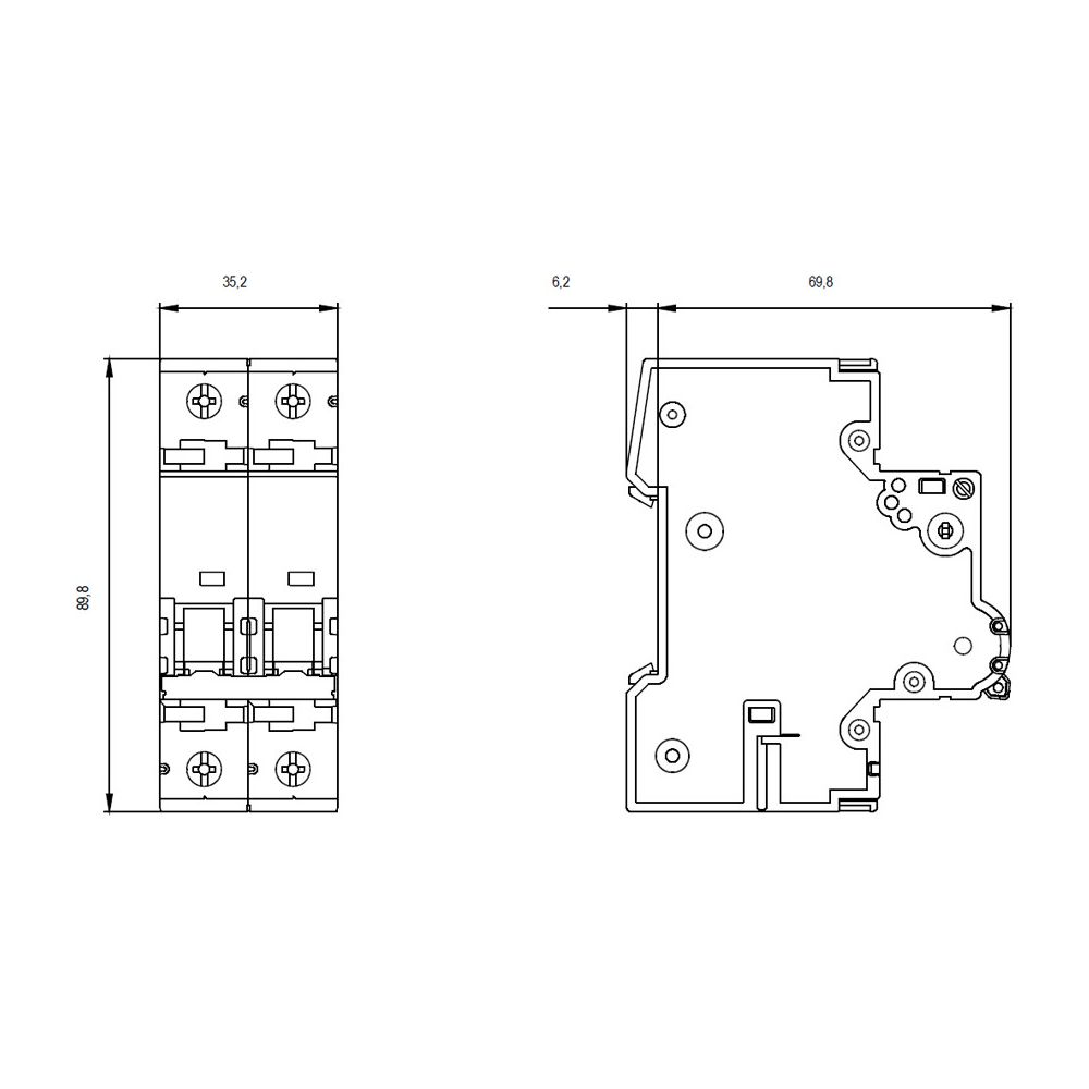 Siemens Leitungsschutzschalter SENTRON 5SY4504-7 2-polig C 4A 10kA 70mm... SIEMENS-5SY45047 4001869182469 (Abb. 4)