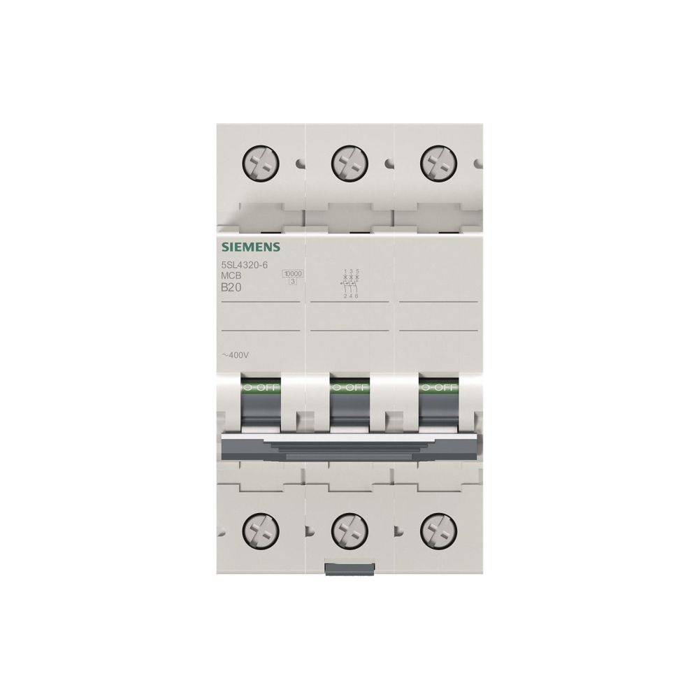 Siemens 5SL43206 5SL4320-6 Leitungsschutzschalter 400V 10KA 3p B... SIEMENS-5SL4320-6 4001869439556 (Abb. 3)
