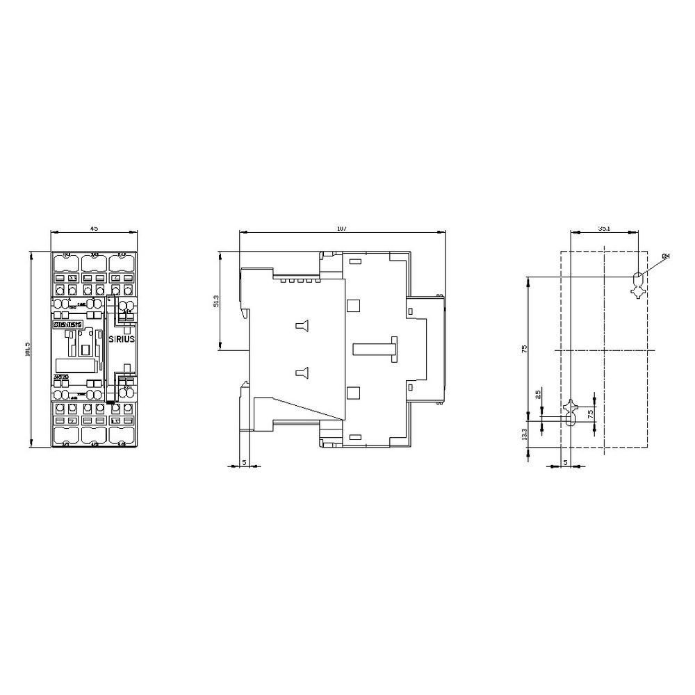 Siemens SIRIUS Leistungsschütz 3RT2025-2BB40 7,5kW 24VDC 3-polig 1S+1Ö Federzugan... SIEMENS-3RT20252BB40 4011209832558 (Abb. 6)
