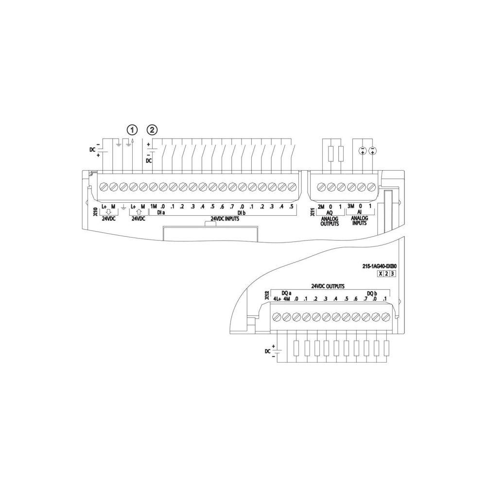 Siemens SIMATIC S7-1200 CPU 1215C Kompakt-CPU DC/DC/DC 14 DI 10 DO 2 AI 2 AO ... SIEMENS-6ES72151AG400XB0 4047623402756 (Abb. 3)