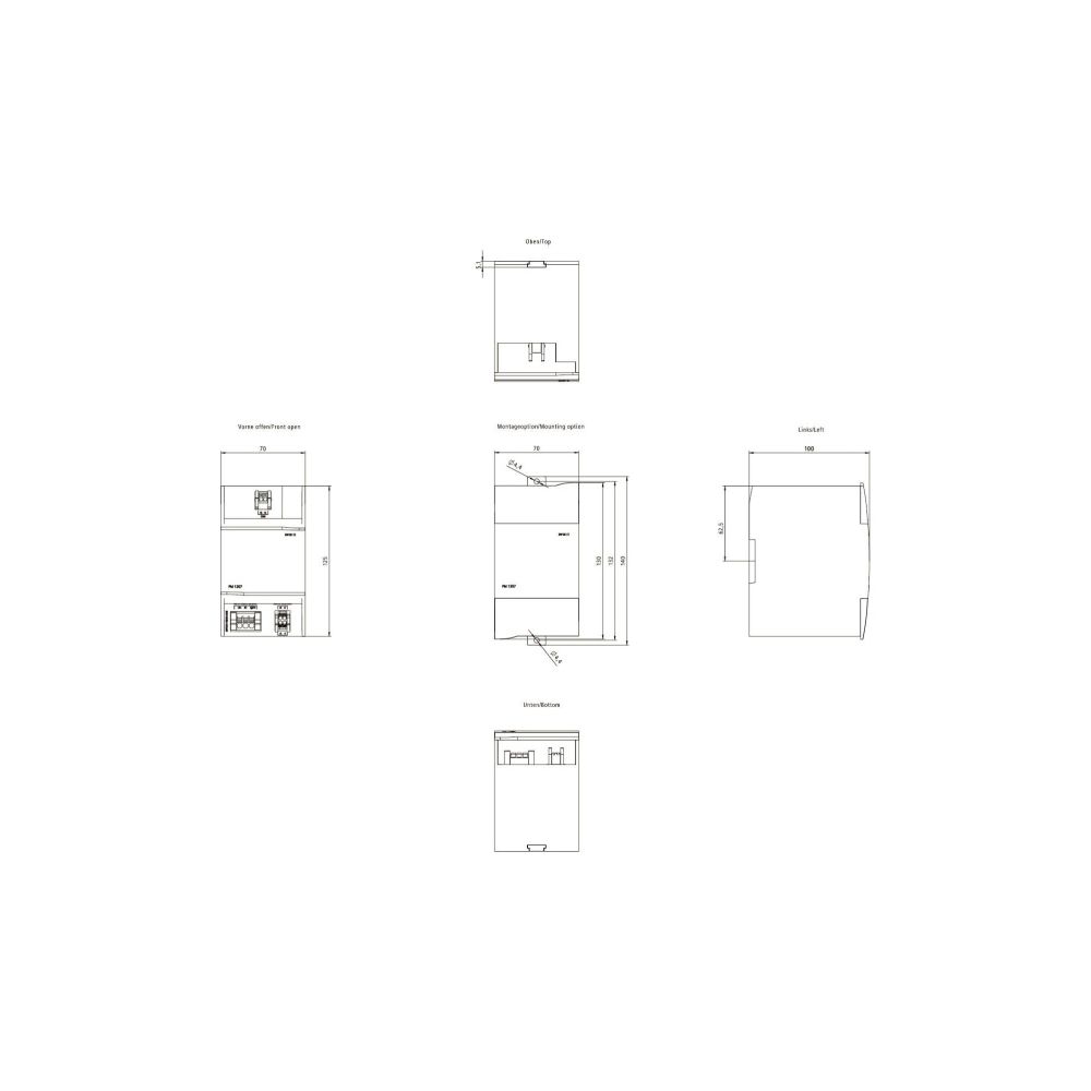 Siemens SIMATIC PM1207 Laststromversorgung 120W 24V 5A IP20 70x125x100mm 6EP3... SIEMENS-6EP33334SB003AX0 4025515156536 (Abb. 6)