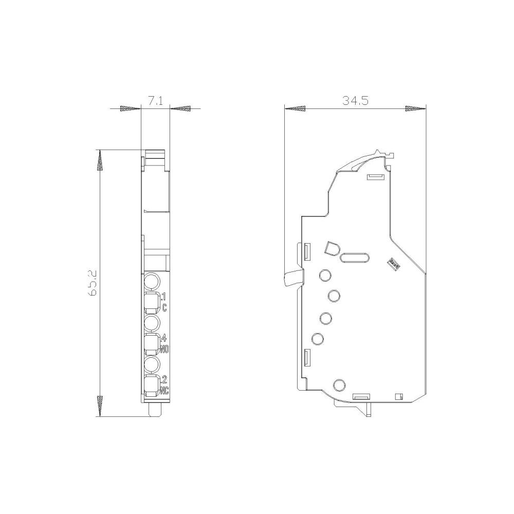 Siemens Hilfsschalter Wechslerkontakte Typ HQ 7mm 3VA99880AA12... SIEMENS-3VA99880AA12 4042949000037 (Abb. 3)