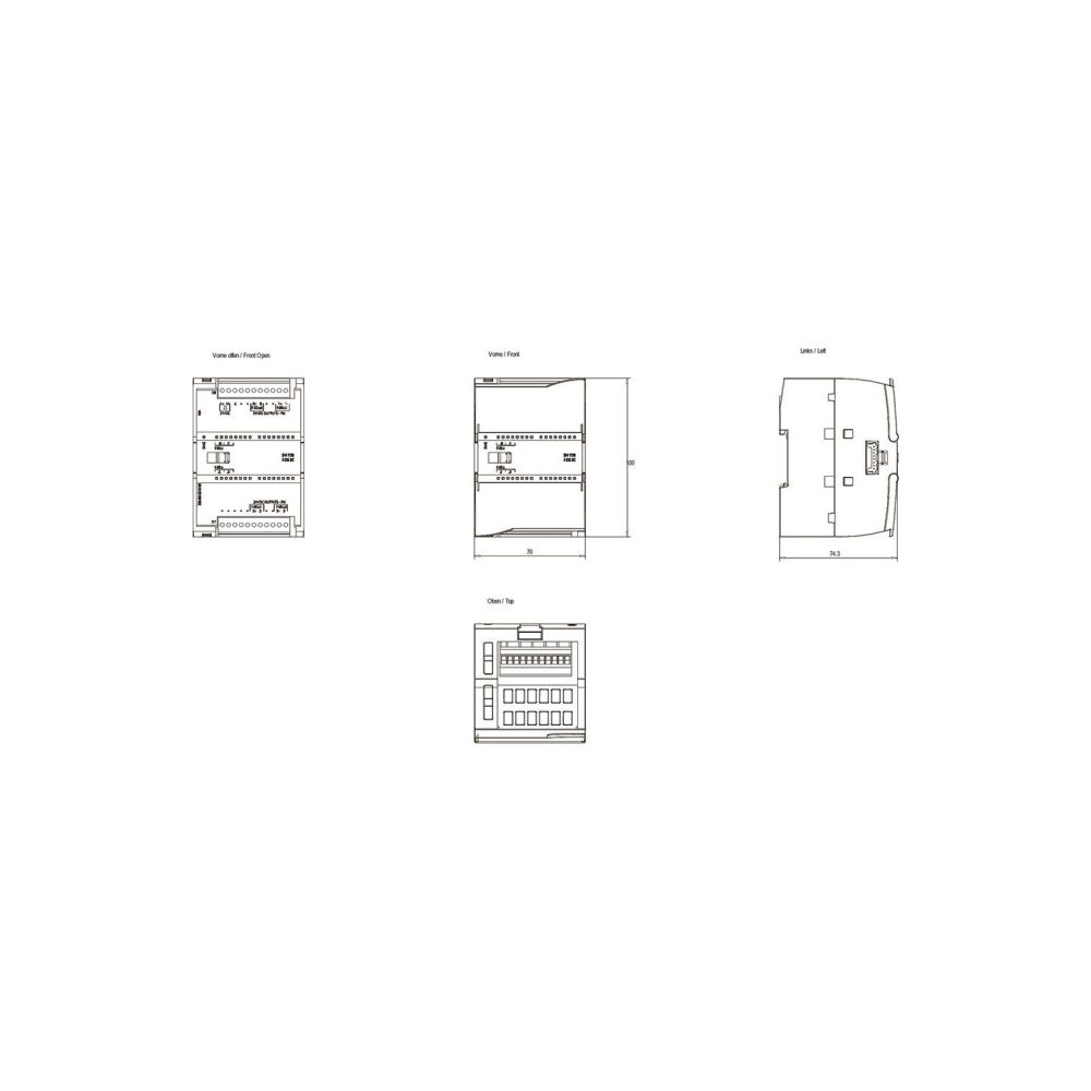 Siemens SIMATIC S7-1200 Digitalausgabe SM 1226 F-DQ 4x24VDC 2A 70x100x75mm 6E... SIEMENS-6ES72266DA320XB0 4025515082873 (Abb. 2)