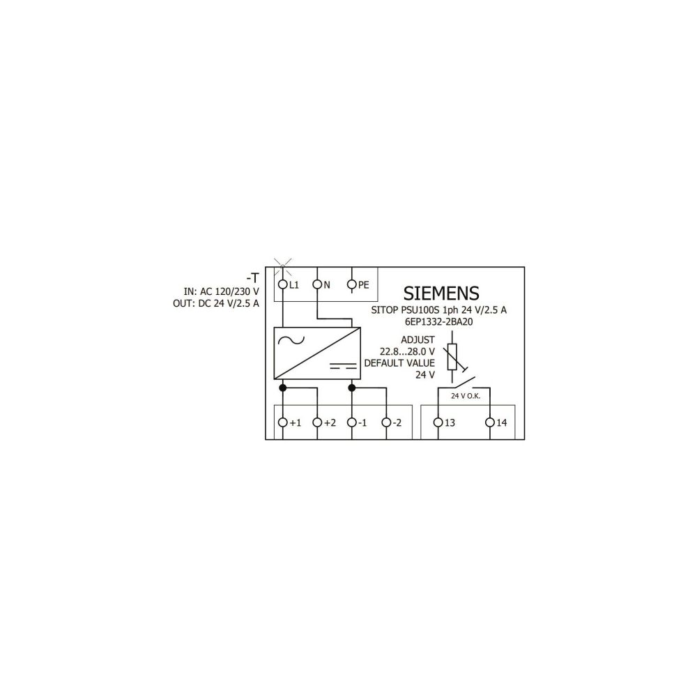 Siemens 6EP13322BA20 SITOP PSU100S 24V 2,5A gerege. Stromvers. Eing. 120/230VAC... SIEMENS-6EP13322BA20 4025515153474 (Abb. 4)
