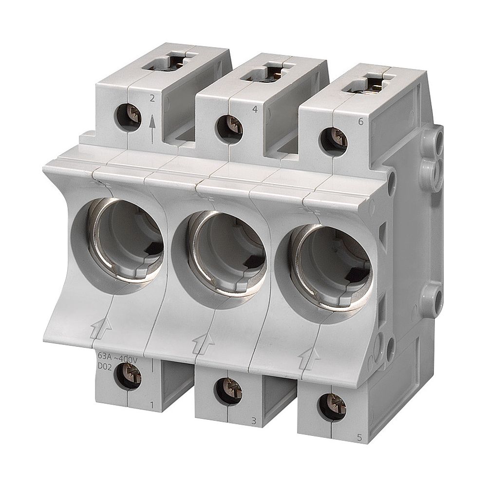 Siemens NEOZED-Sicherungssockel D02 3p 63A 400V berührungsgeschützt DIN-Schiene mit Ab... SIEMENS-5SG5701 4001869319216 (Abb. 4)