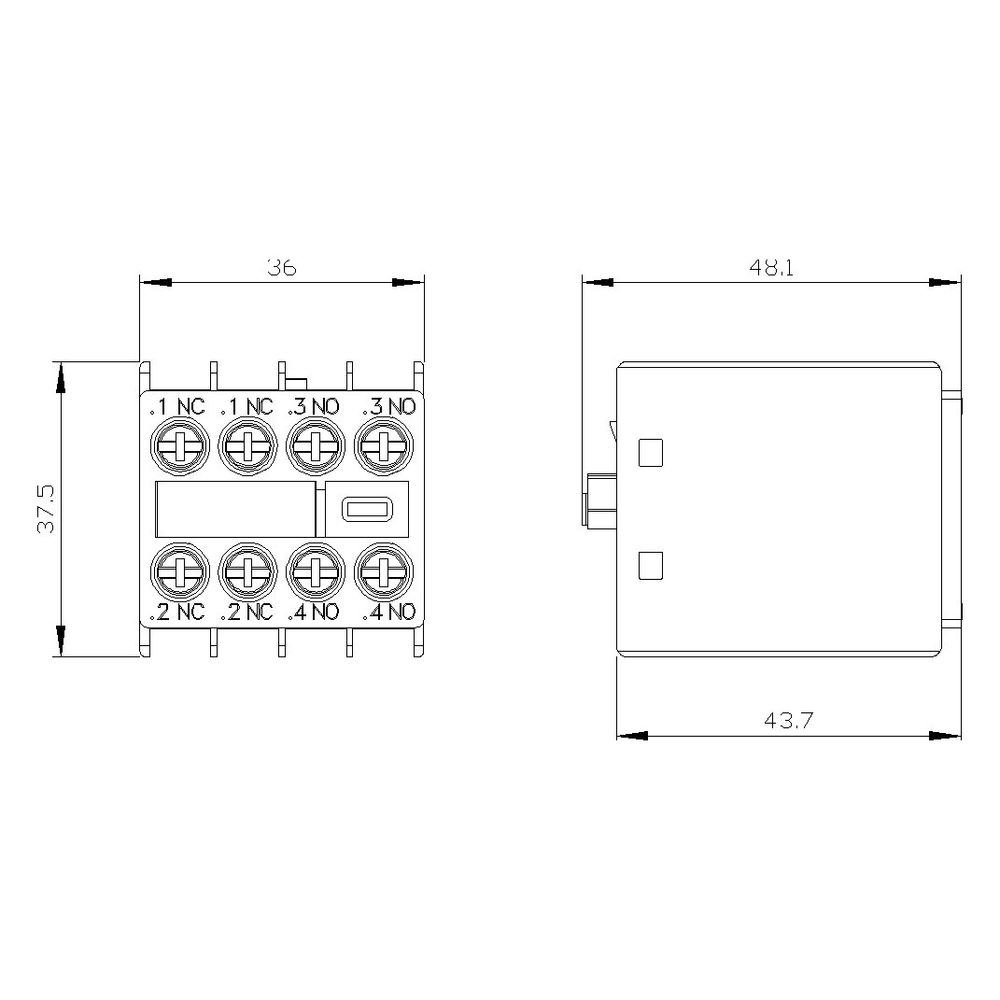 Siemens Hilfsschalterblock 2S+2Ö für Schütze Baugröße S00/S0/S2/S3 mit Schraubans... SIEMENS-3RH29111HA22 4011209829312 (Abb. 6)