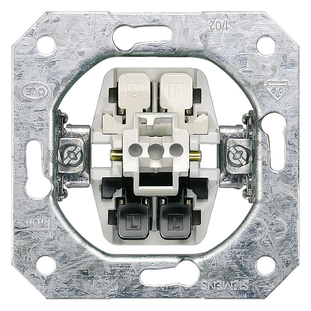 Siemens DELTA Kreuzschalter Basiselement 10A 250V Unterputz beleuchtet 70x70x32mm 5TA2... SIEMENS-5TA2117 4001869038025 (Abb. 4)