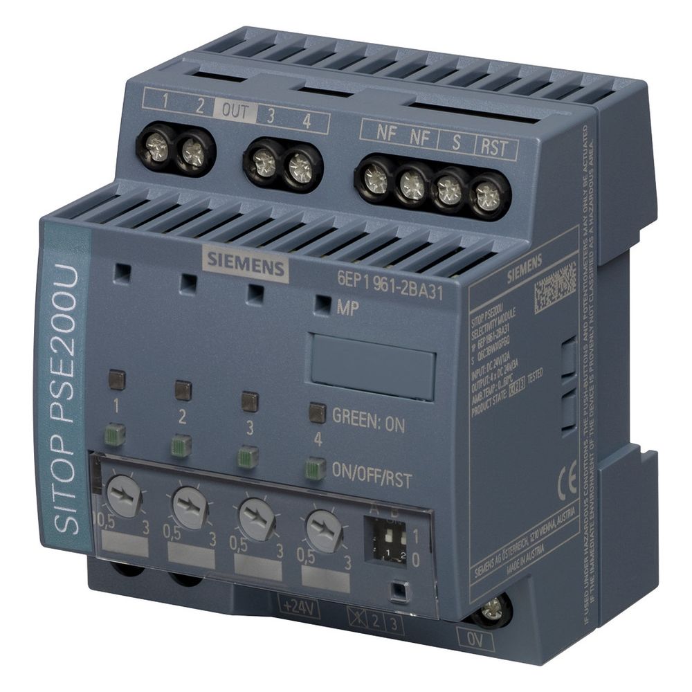 Siemens SITOP PSE200U Selektivitätsmodul 4-kanalig 24VDC 0,5A Schraubanschluss 80... SIEMENS-6EP19612BA31 4025515153399 (Abb. 5)
