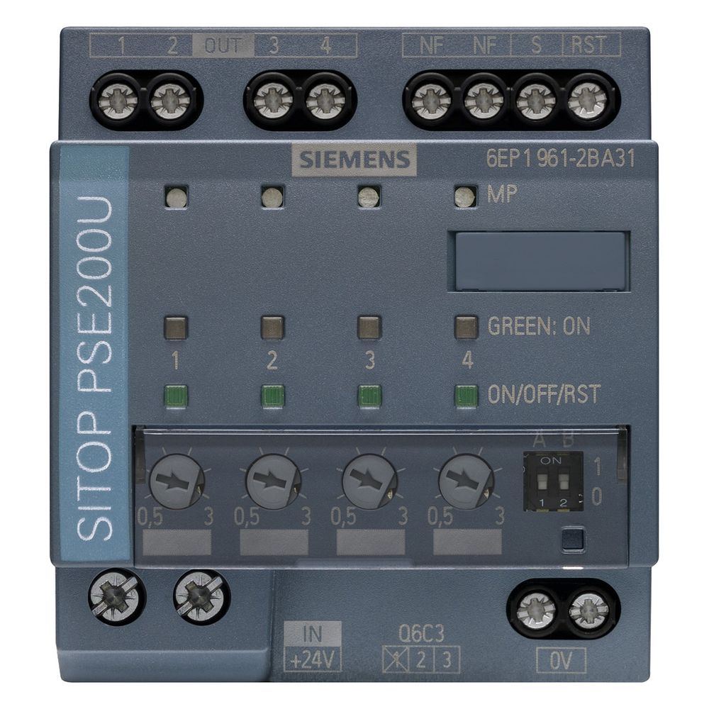 Siemens SITOP PSE200U Selektivitätsmodul 4-kanalig 24VDC 0,5A Schraubanschluss 80... SIEMENS-6EP19612BA31 4025515153399 (Abb. 6)