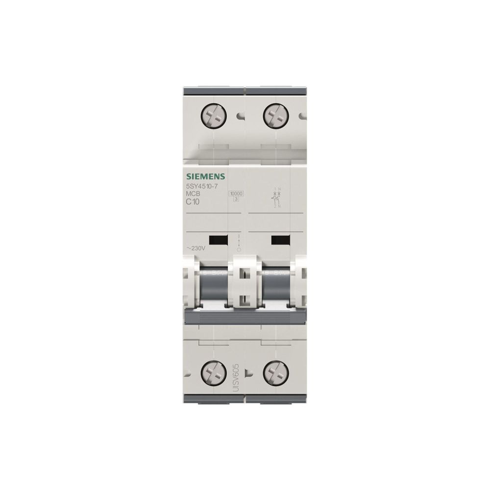 Siemens Leitungsschutzschalter 5SY45107 1+N-polig C 10A 10kA 230V 2TE 70mm... SIEMENS-5SY45107 4001869182483 (Abb. 2)