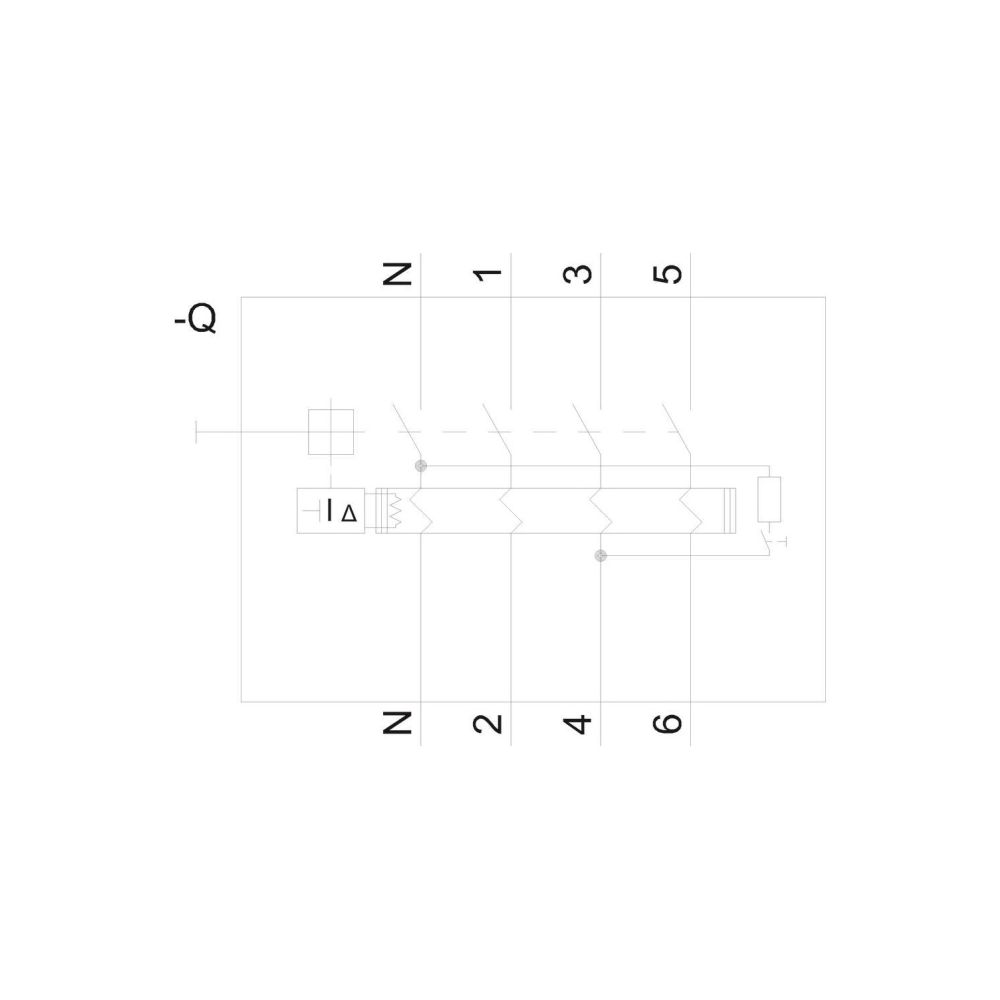Siemens FI-Schutzschalter 5SV3344-6KL Typ A 40A 30mA 4-polig N-links 4TE 400V... SIEMENS-5SV33446KL 4001869430126 (Abb. 6)