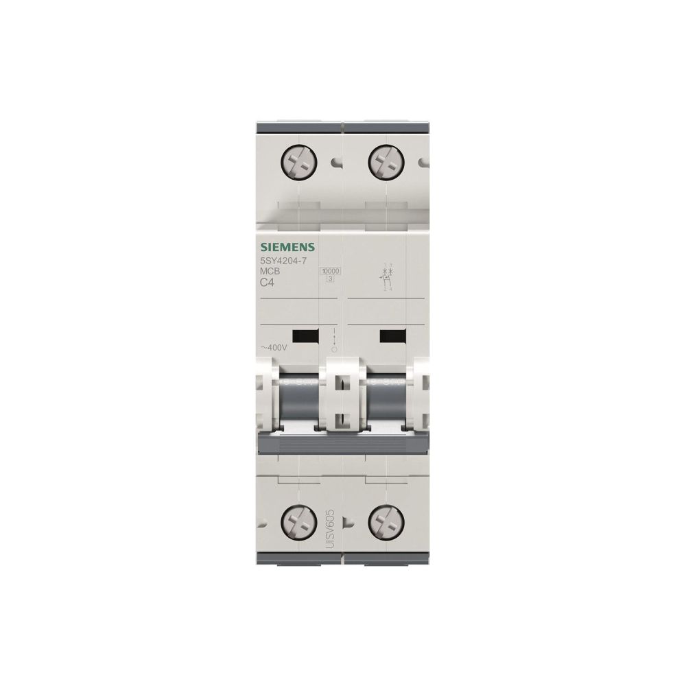 Siemens Leitungsschutzschalter 5SY42047 2-polig C 4A 10kA 400V Einbautiefe 70mm... SIEMENS-5SY42047 4001869181615 (Abb. 3)