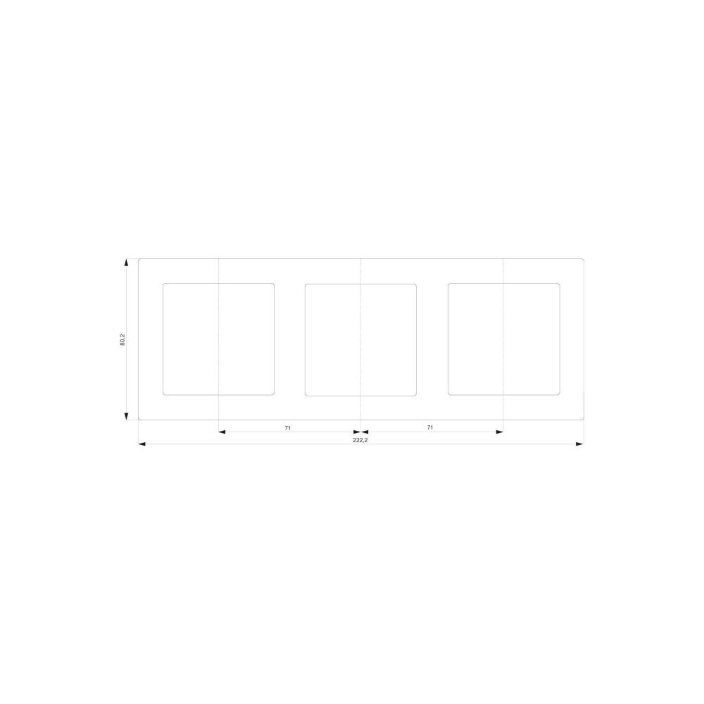 Siemens DELTA line Rahmen 3fach 222x80mm Titanweiß 5TG25530... SIEMENS-5TG25530 4001869270364 (Abb. 3)
