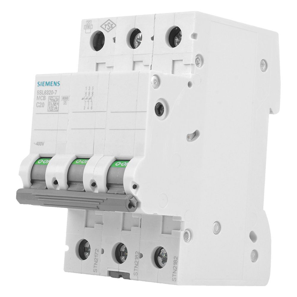 Siemens Leitungsschutzschalter 5SL6320-7, 3-polig, C20A, 6kA, 400V, 3 TE... SIEMENS-5SL63207 4001869388779 (Abb. 13)
