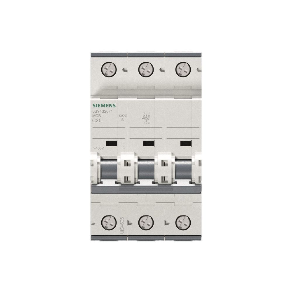 Siemens Leitungsschutzschalter 3-polig C 20A 10kA 3 TE 5SY4320-7... SIEMENS-5SY43207 4001869181967 (Abb. 4)