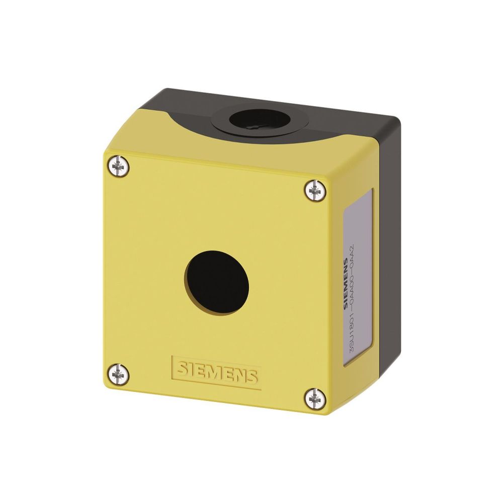 Siemens Aufbaugehäuse für Befehlsgeräte 1-fach 22,3mm Kunststoff Gelb 85x85x6... SIEMENS-3SU18010AA000AA2 4011209968271 (Abb. 2)