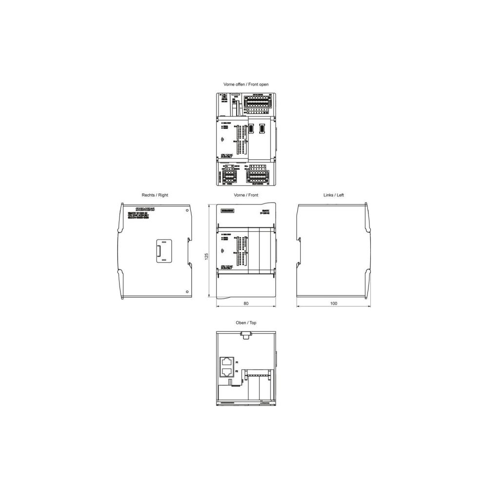 Siemens SIMATIC S7-1200 CPU 1214C Kompakt-Steuerung 14DI 10 Relaisausgänge 20... SIEMENS-6ES72141HH500XB0 4047623412854 (Abb. 2)
