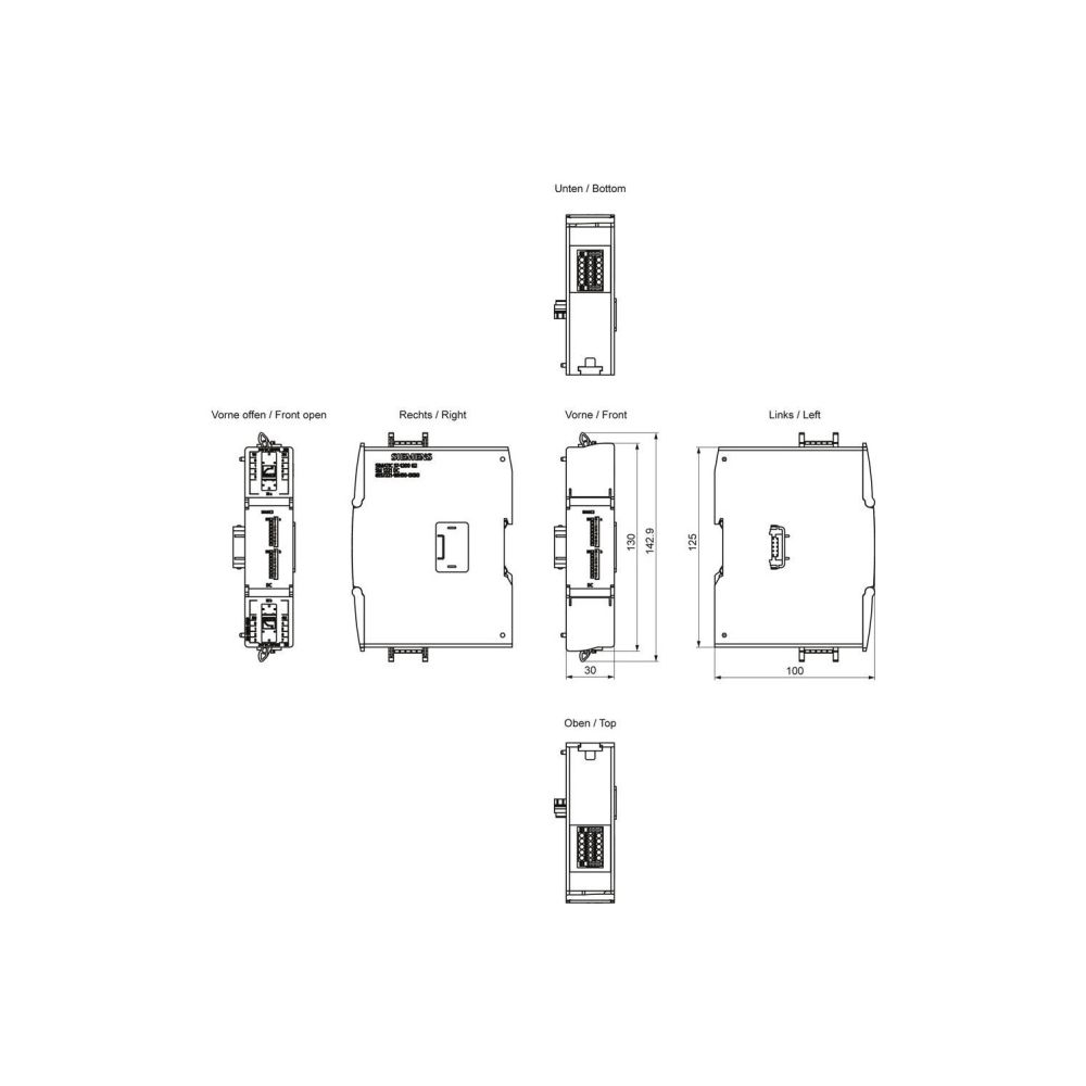 Siemens SIMATIC S7-1200 SM 1221 Digitales Eingangsmodul 16 Eingänge 24VDC 125... SIEMENS-6ES72211BH500XB0 4047623417286 (Abb. 3)