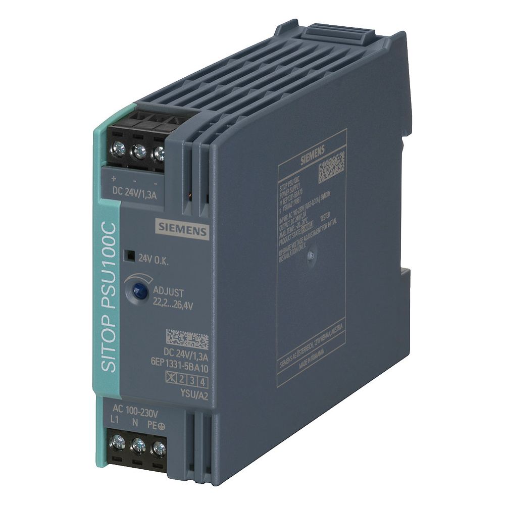 Siemens SITOP PSU100C geregelte Stromversorgung 24V 1,3A 30W 120-230VAC 6EP13315B... SIEMENS-6EP13315BA10 4025515152606 (Abb. 5)