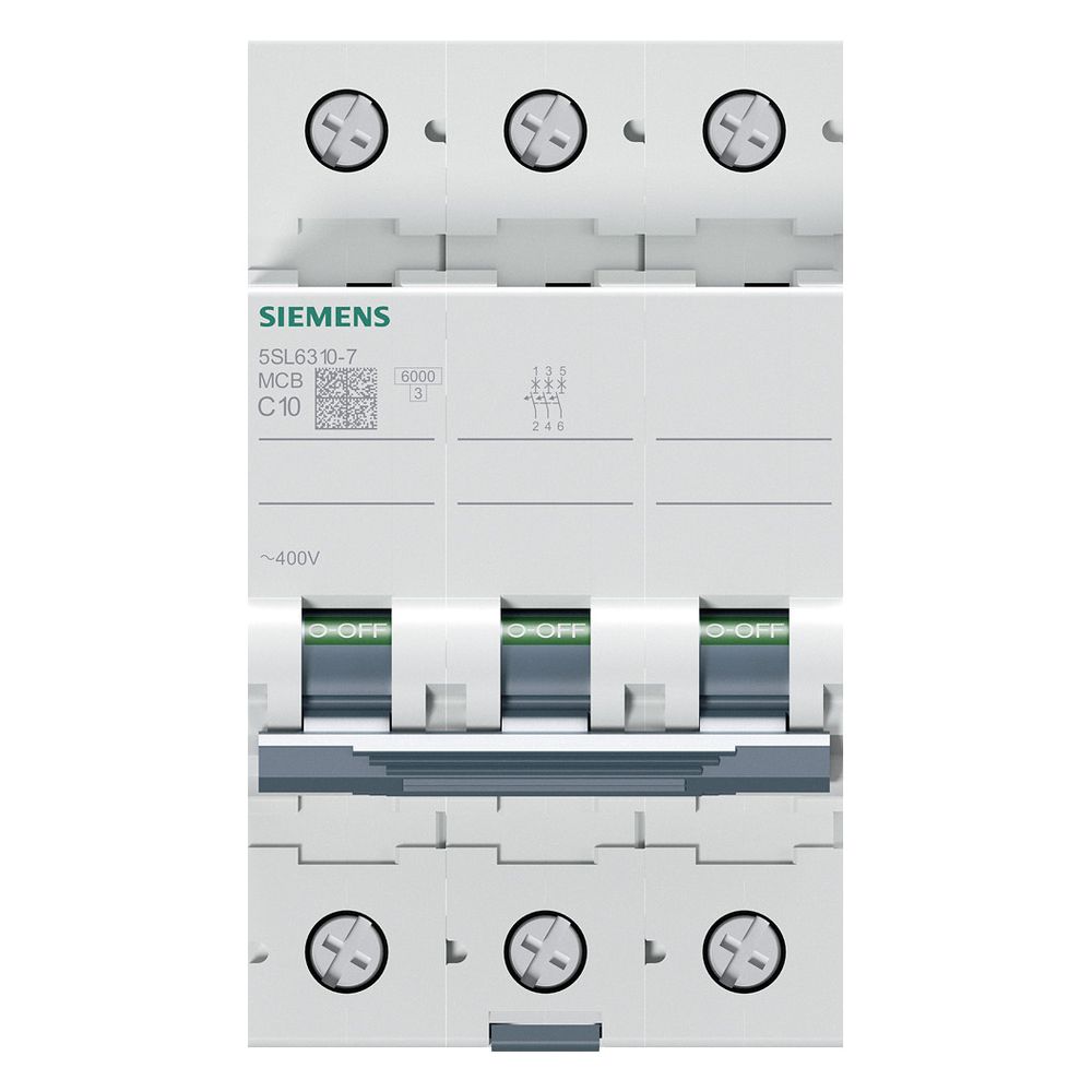 Siemens Sicherungsautomat 5SL6310-7 3-polig C 10A 400V 6kA... SIEMENS-5SL63107 4001869388748 (Abb. 3)