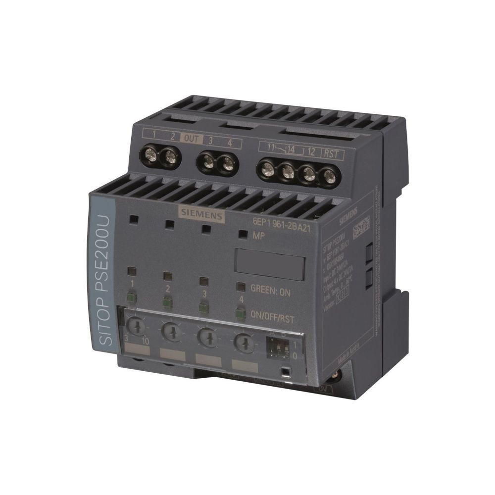 Siemens SITOP PSE200U Selektivitätsmodul 4-kanalig 24VDC 10A Schraubanschluss 80x... SIEMENS-6EP19612BA21 4025515152668 (Abb. 2)