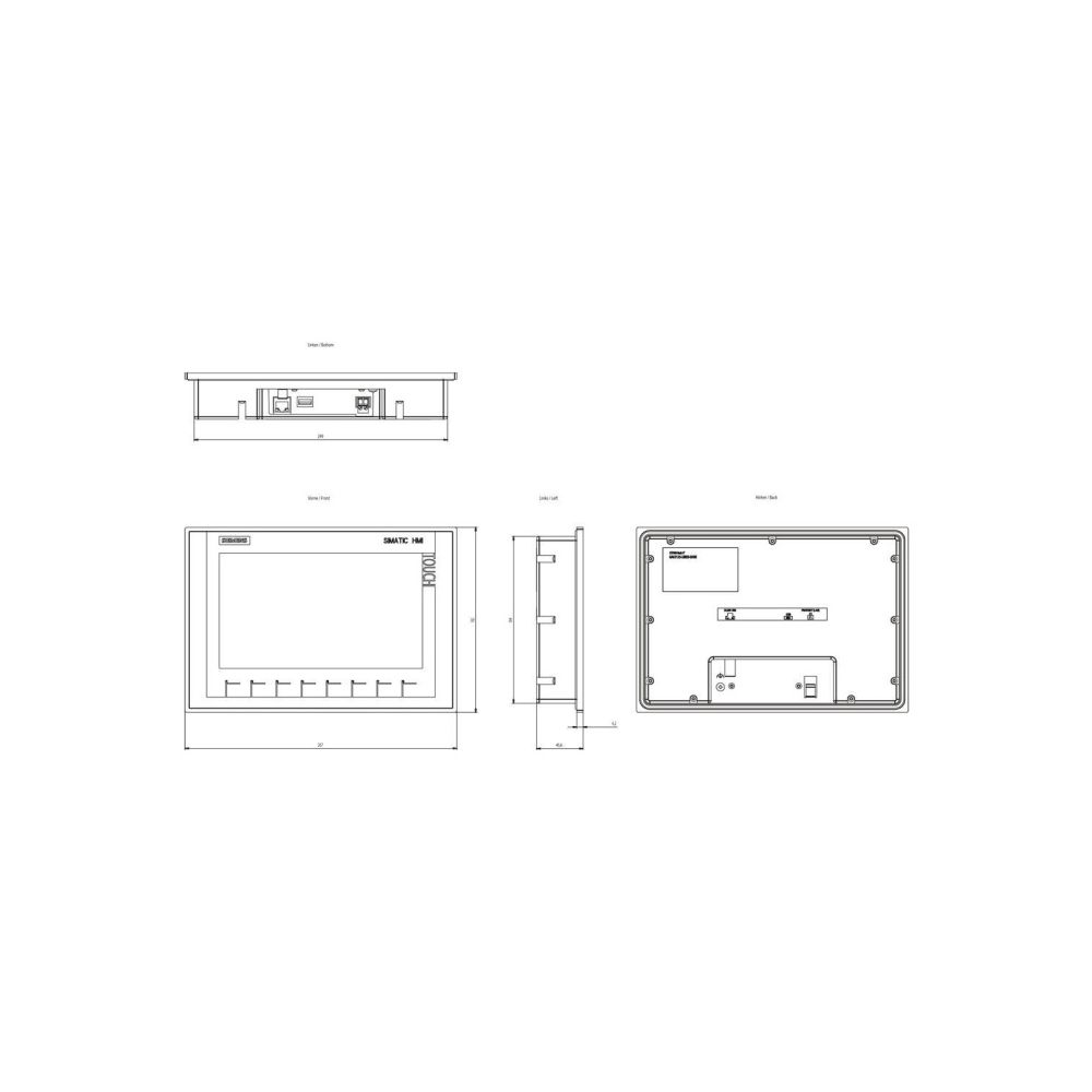 Siemens SIMATIC HMI KTP900 Basic Panel 9" TFT Touch/Tasten 800x480px IP65 6AV... SIEMENS-6AV21232JB030AX0 4034106029234 (Abb. 2)
