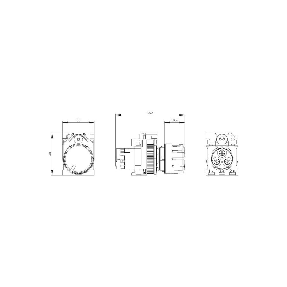 Siemens Potentiometer 22,3mm 10k Ohm 1W Schraubanschluss 280 Grad 3SU12002PS1... SIEMENS-3SU12002PS101AA0 4011209954045 (Abb. 2)