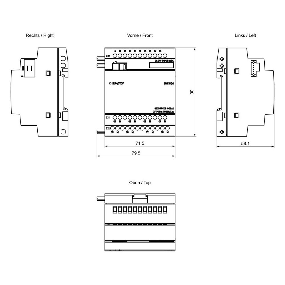 Siemens LOGO!8 DM16 24 Erweiterungsmodul 8DE/8DA Transistor 24V DC 6ED10551CB... SIEMENS-6ED10551CB100BA2 4034106029487 (Abb. 5)
