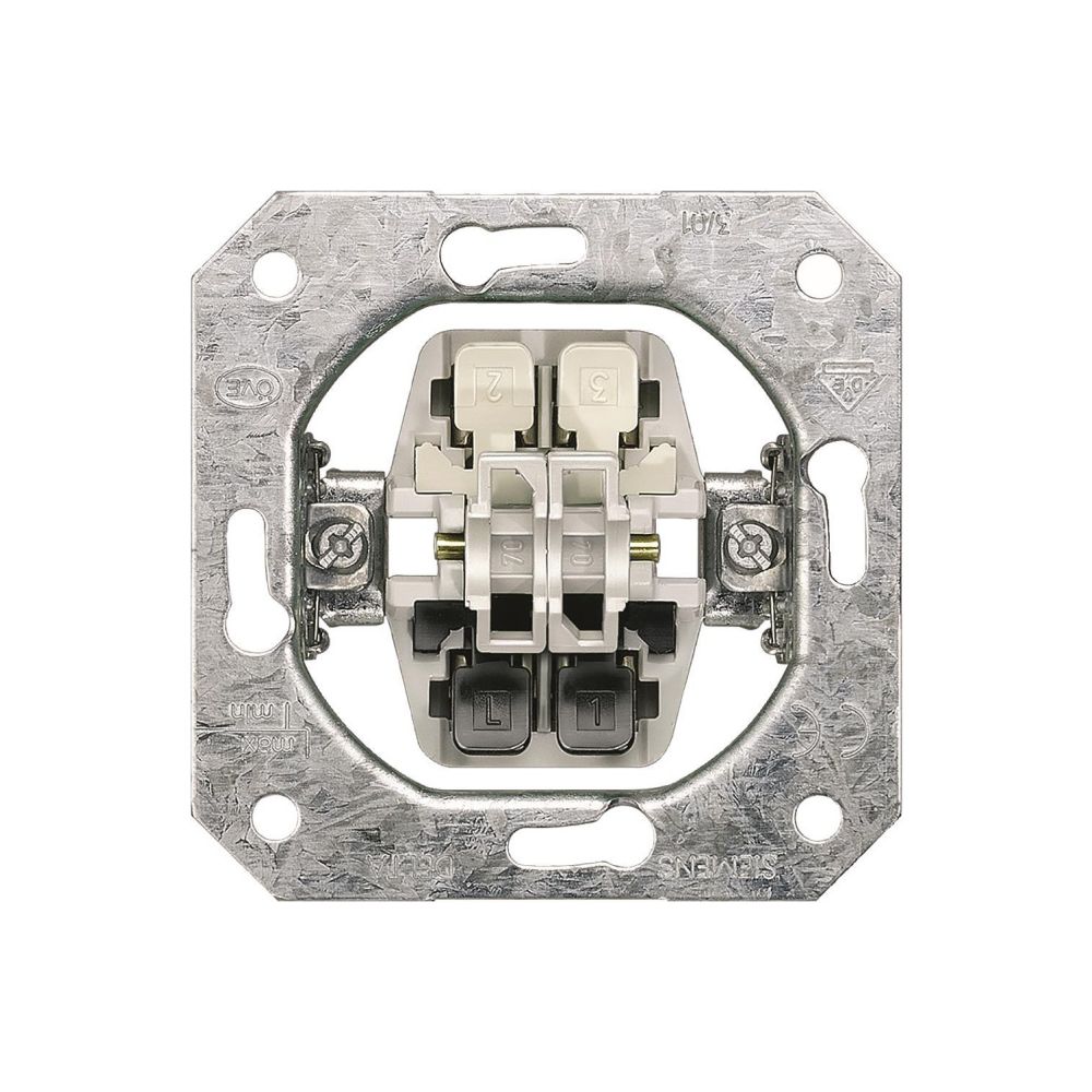 Siemens DELTA Jalousietaster Basiselement 2-polig 10A 250V Unterputz 70x70mm 5TA2114... SIEMENS-5TA2114 4001869038018 (Abb. 2)